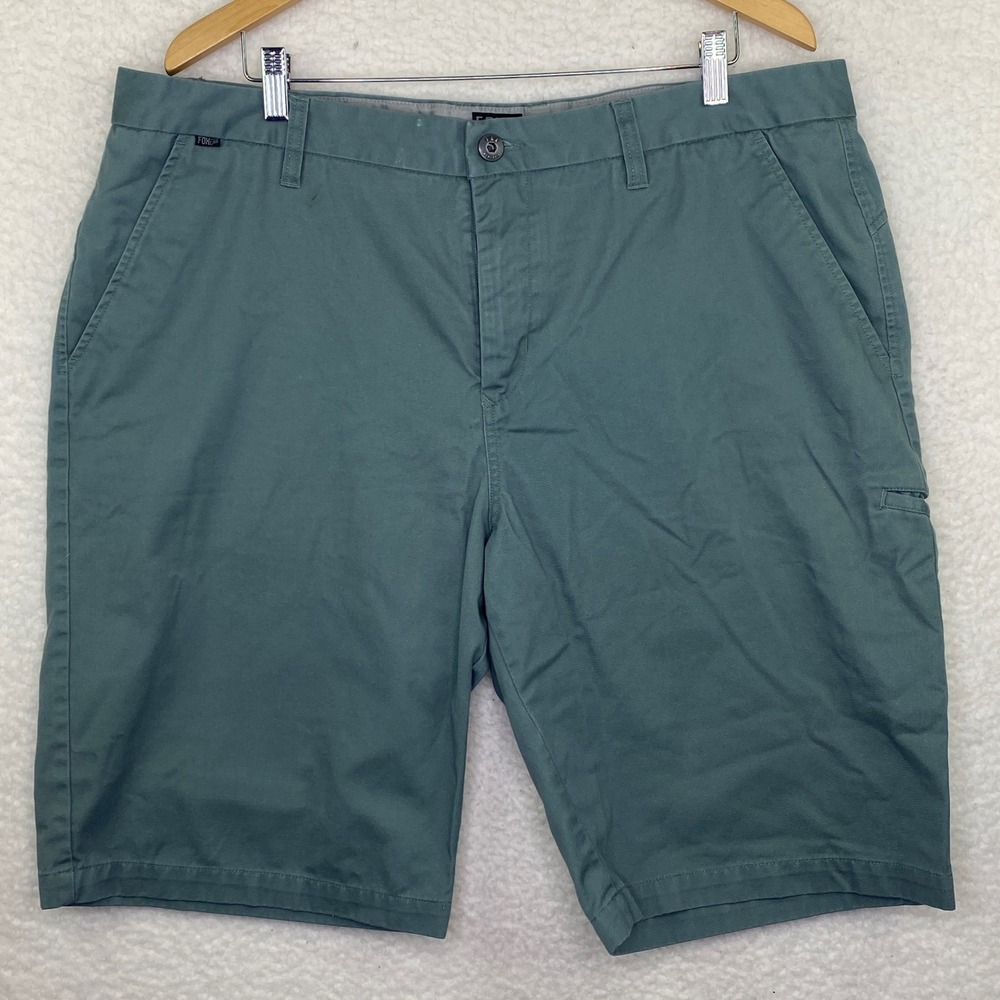 Fox Racing Slambozo Sage Green Teal Chino Walk Shorts Mens 40 Flat Front Skate